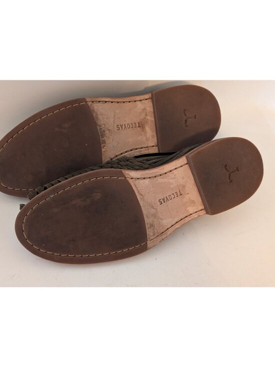 Tecovas Size 9.5 D Mateo Huaraches Sandals Shoes Olive Suede Handmade main image 11